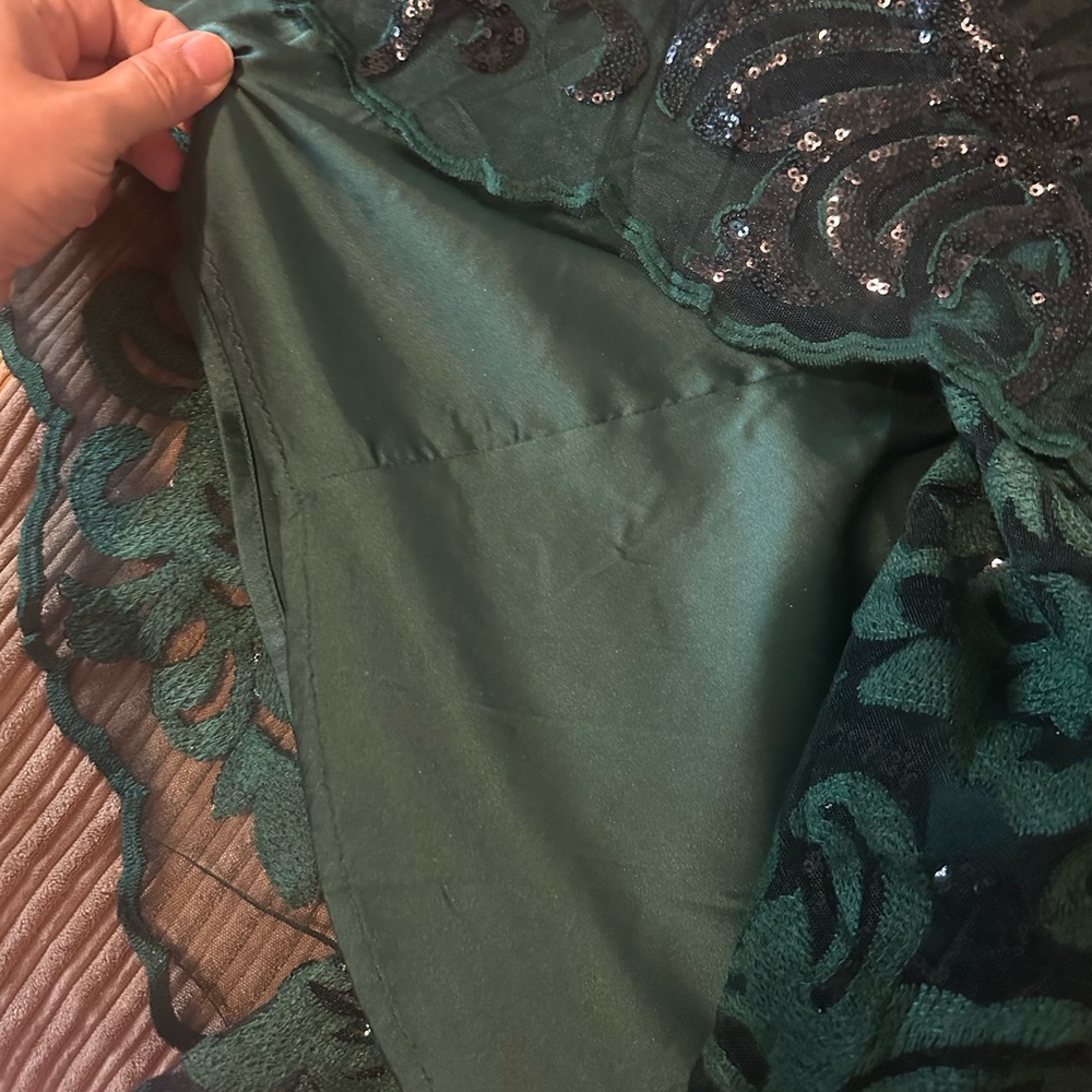 Lulus Green Sequin Mini Dress - Picture 8 of 9